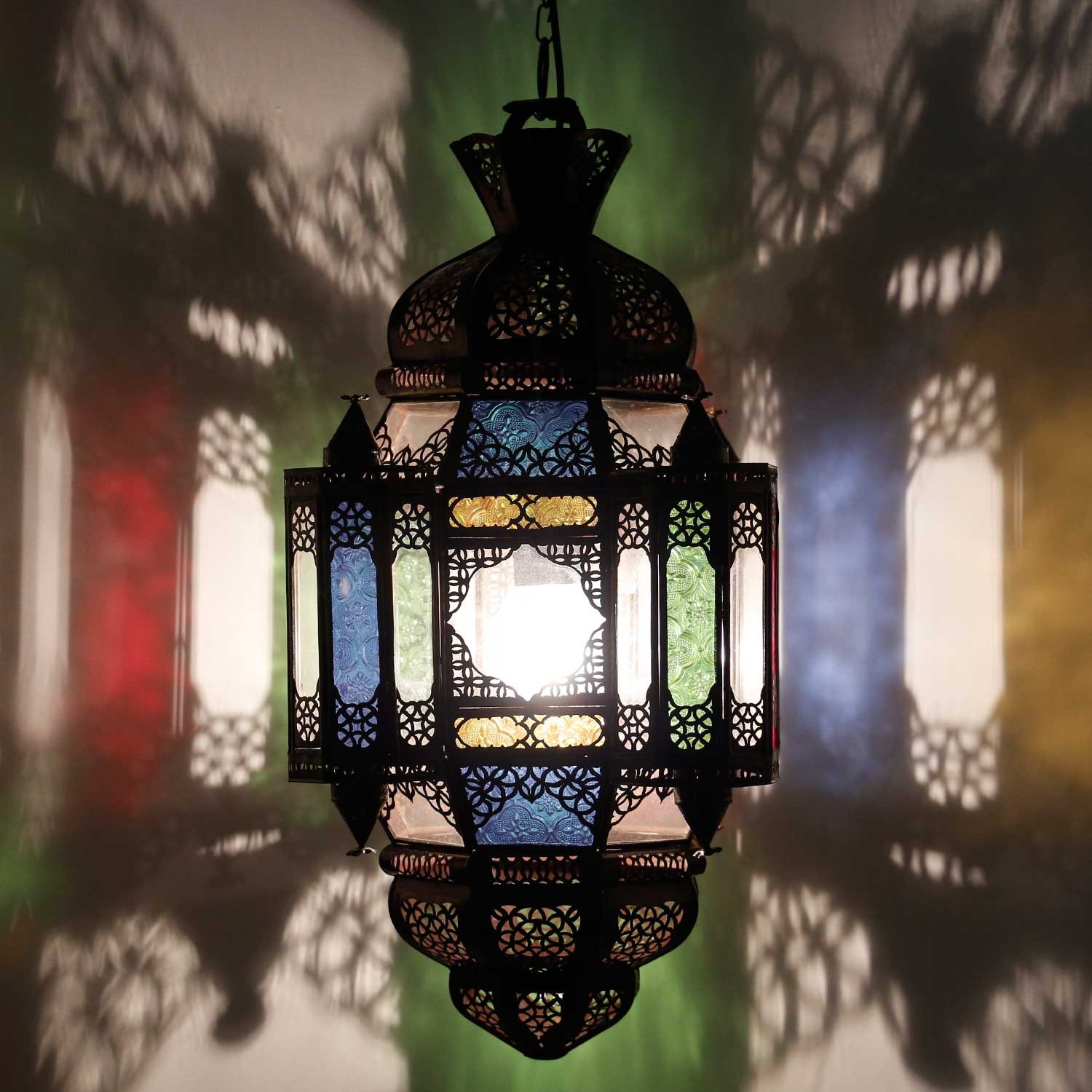 Lampa orientalna MOULA wielobarwna transparentna